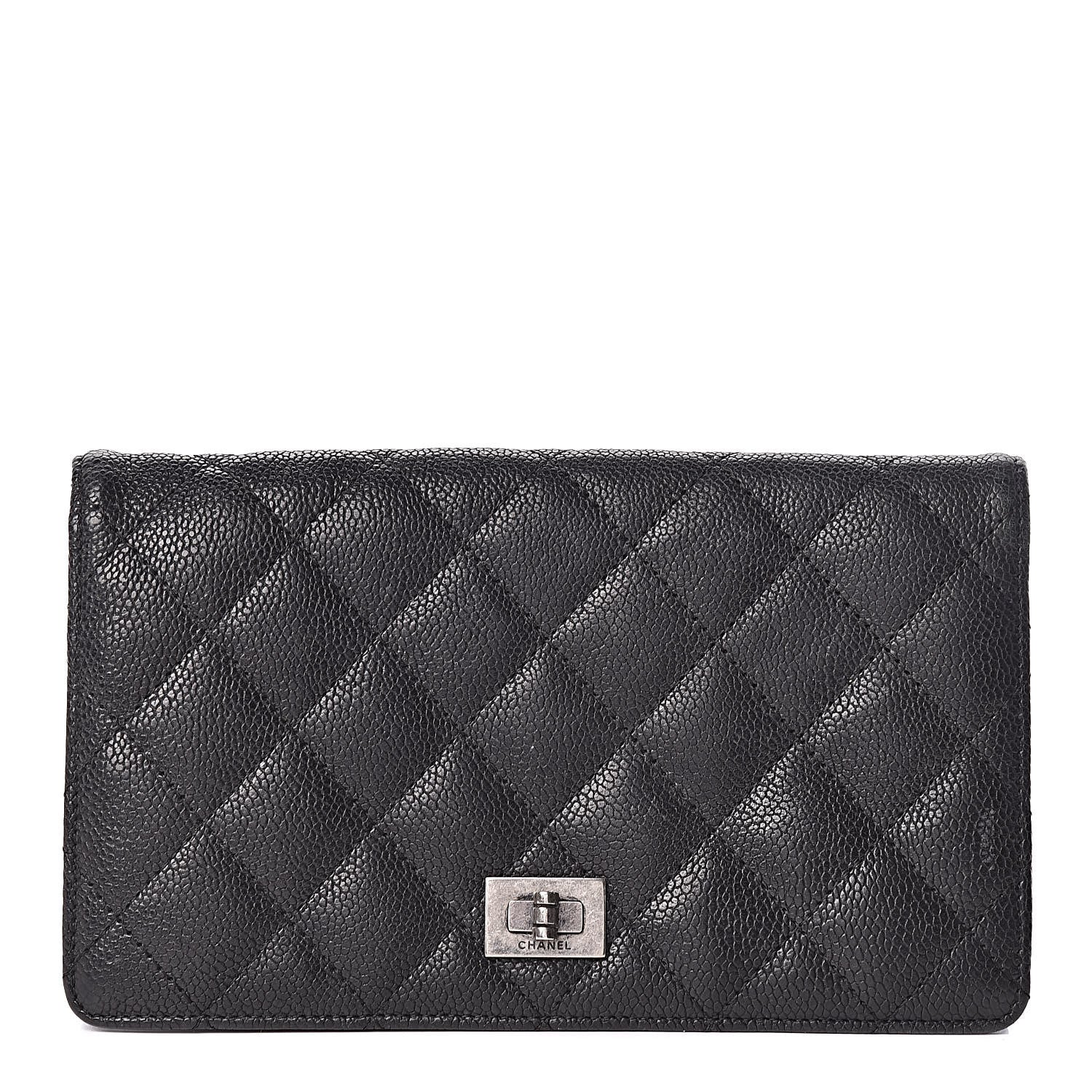 Chanel Caviar Quilted Reissue Yen Wallet Black 1 of 12