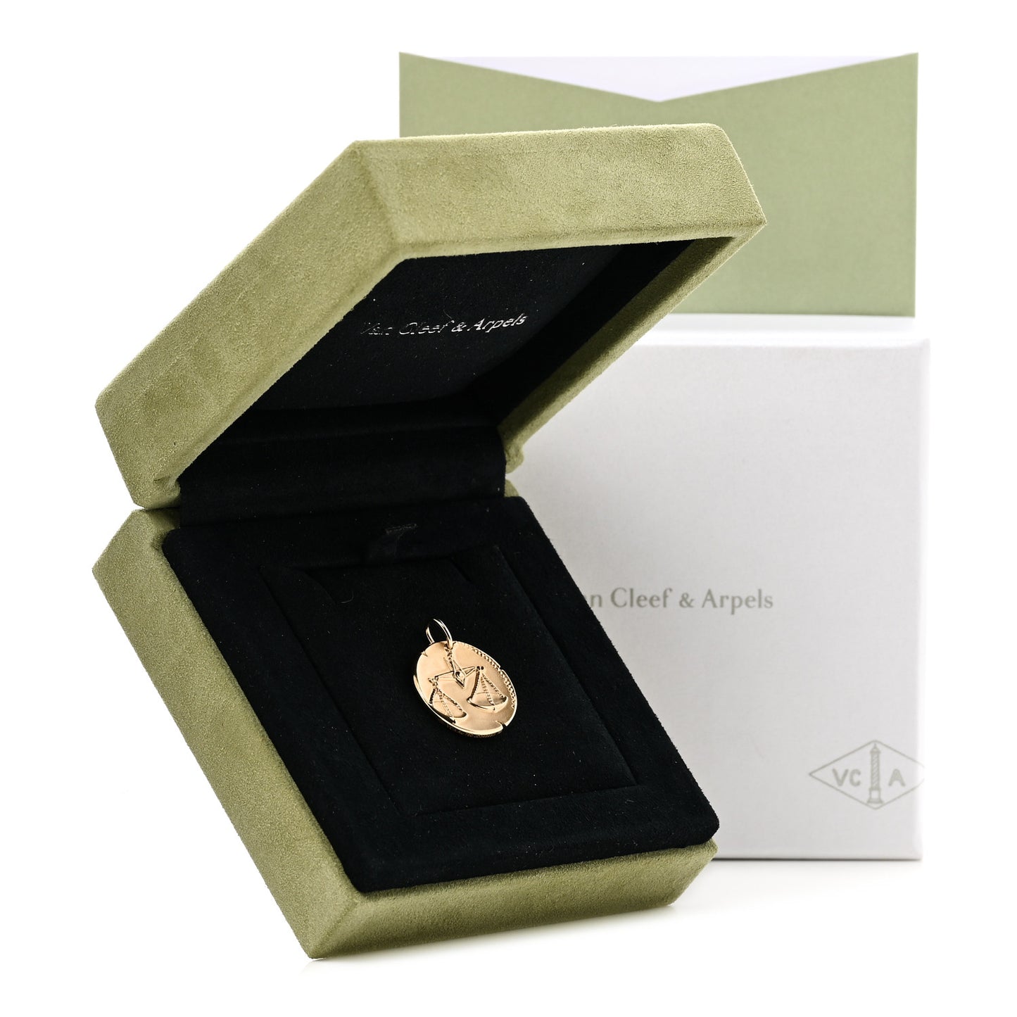 18K Yellow Gold Zodiac Libra Pendant
