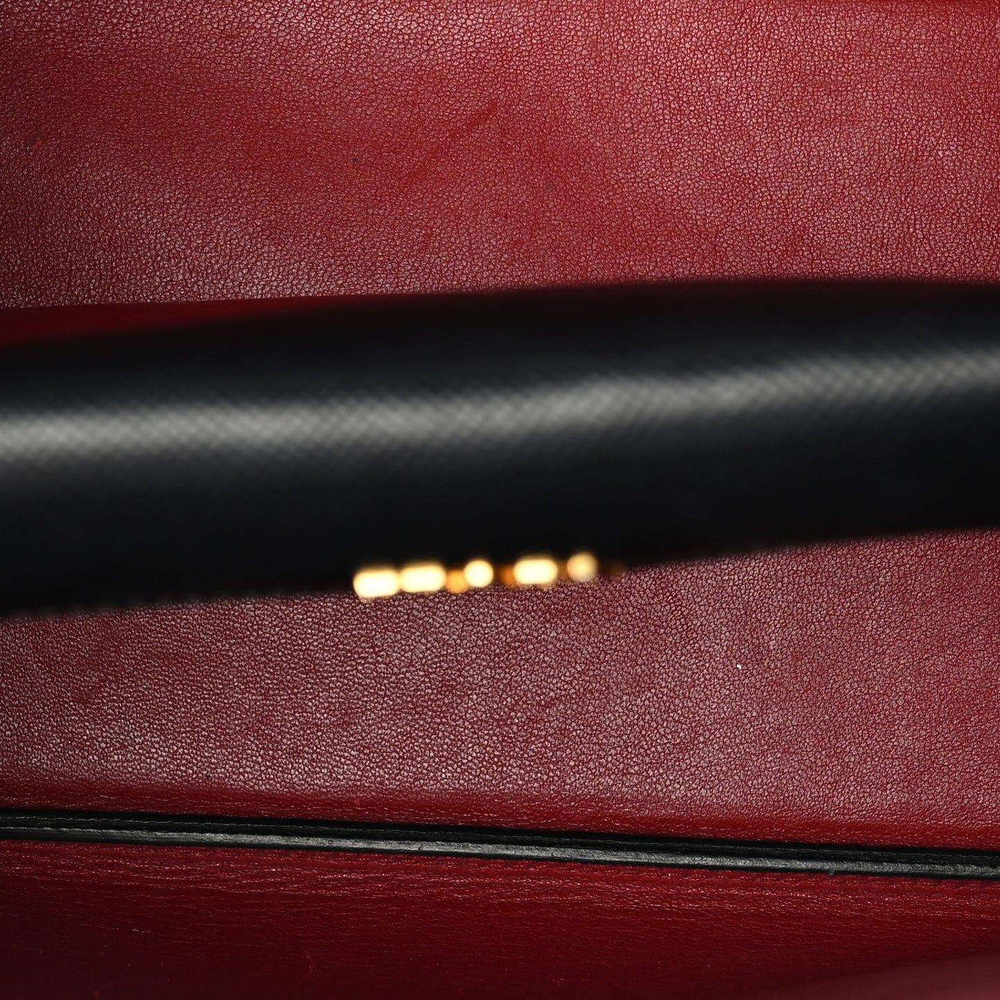 Saffiano Cuir Small Double Bag Black Fuoco
