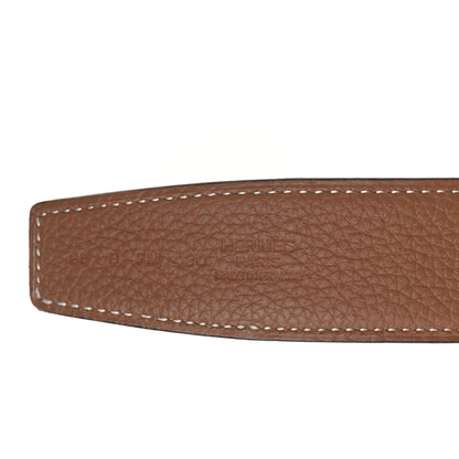 Hermes Box Togo 32mm Belt Strap 85/34 Black Gold 3 of 5