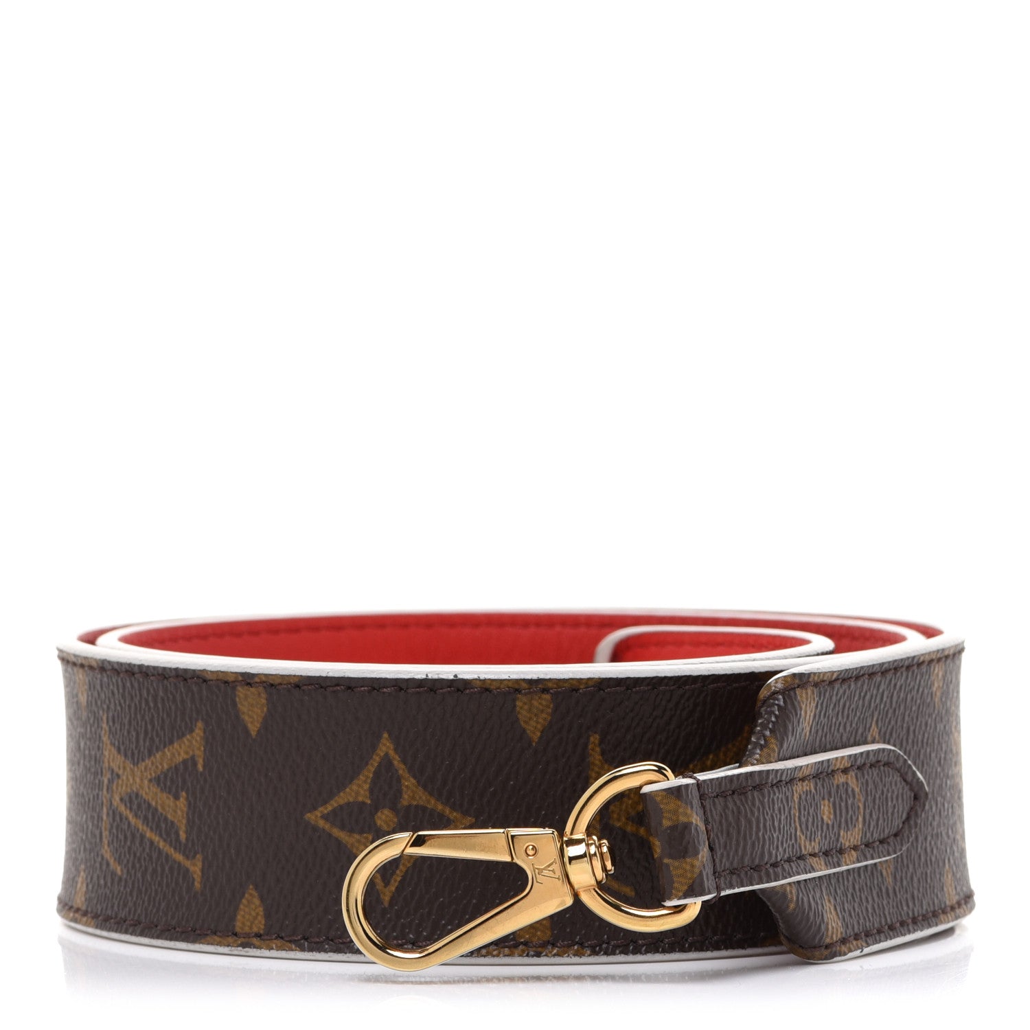Louis Vuitton Monogram Bandouliere Shoulder Strap Red 1 of 6