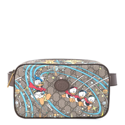 Gucci X DISNEY GG Supreme Monogram Donald Duck Small Interlocking G Belt Bag 90 36 Beige Multicolor New Acero 1 of 4