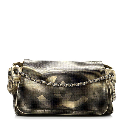Chanel Metallic Lambskin Perforated Hollywood Accordion Flap Bag Gold 1 of 12