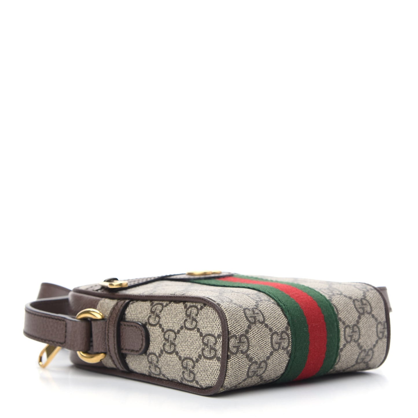 GG Supreme Monogram Web Mini Ophidia Messenger Brown