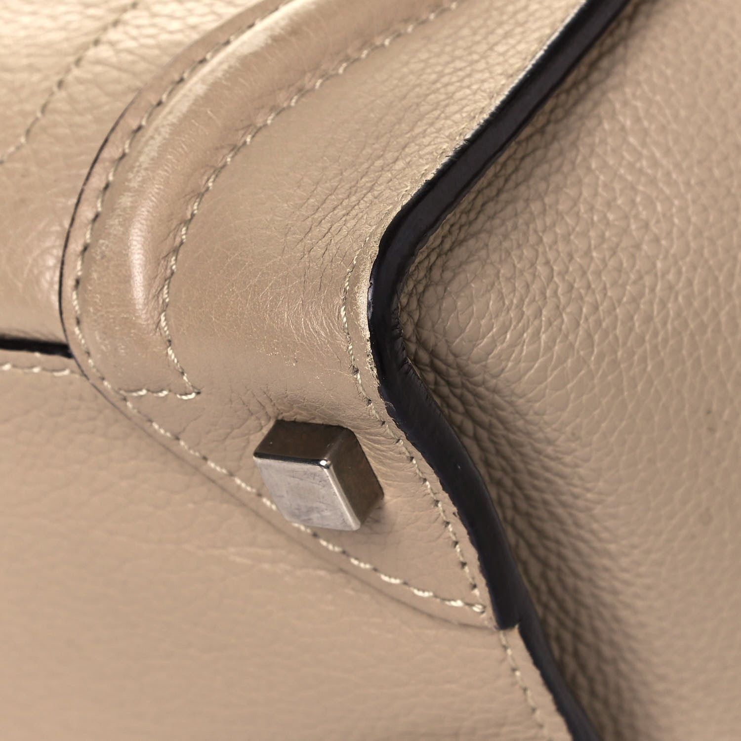 Celine Pebbled Calfskin Micro Luggage Dune 10 of 19