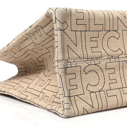 Celine Canvas Calfskin Triomphe Large Cabas Thais Natural Tan 7 of 8