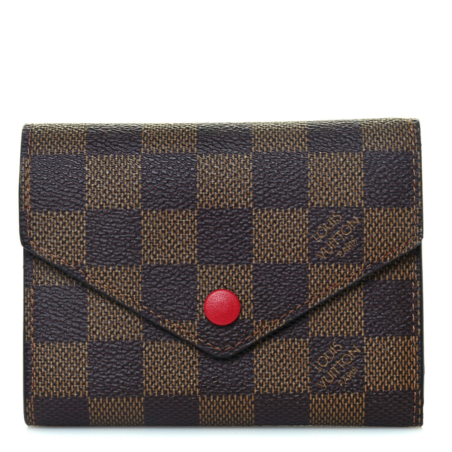 Damier Ebene Victorine Wallet Cherry