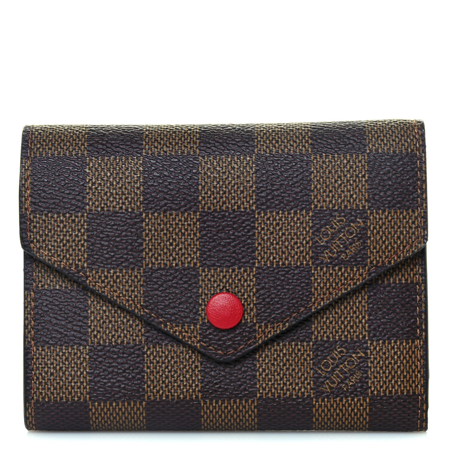 Louis Vuitton Damier Ebene Victorine Wallet Cherry 1 of 10