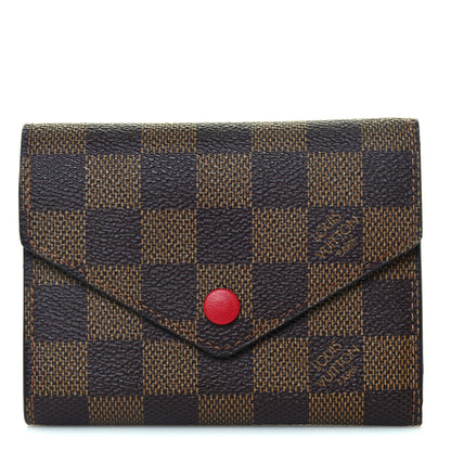 Louis Vuitton Damier Ebene Victorine Wallet Cherry 1 of 10