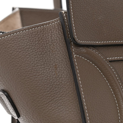 Celine Drummed Calfskin Mini Luggage Bag Souris 11 of 14