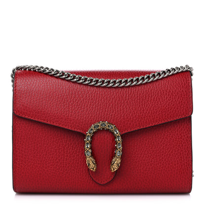 Gucci Calfskin Mini Dionysus Chain Wallet Hibiscus Red 1 of 10