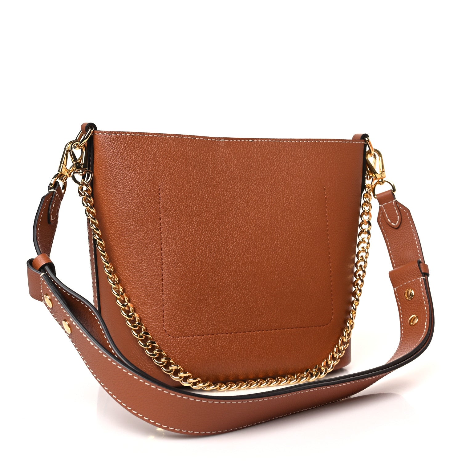 Louis Vuitton Calfskin Lock and Walk Bucket Cognac 1420511