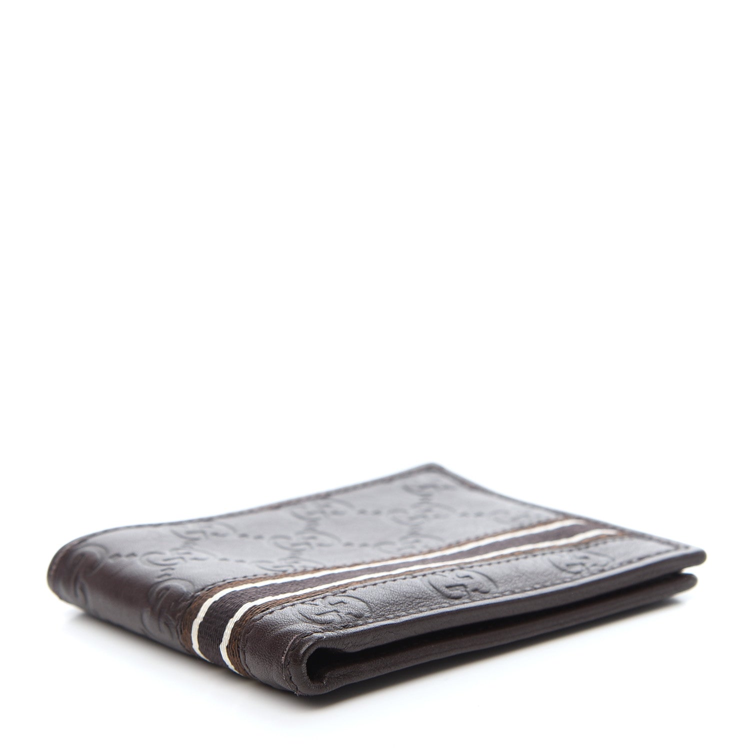 Gucci Guccissima Web Bi-Fold Wallet Dark Brown 4 of 6