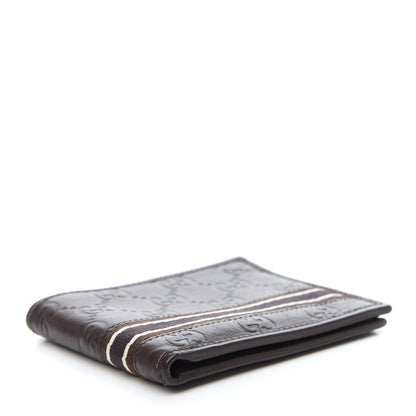 Gucci Guccissima Web Bi-Fold Wallet Dark Brown 4 of 6