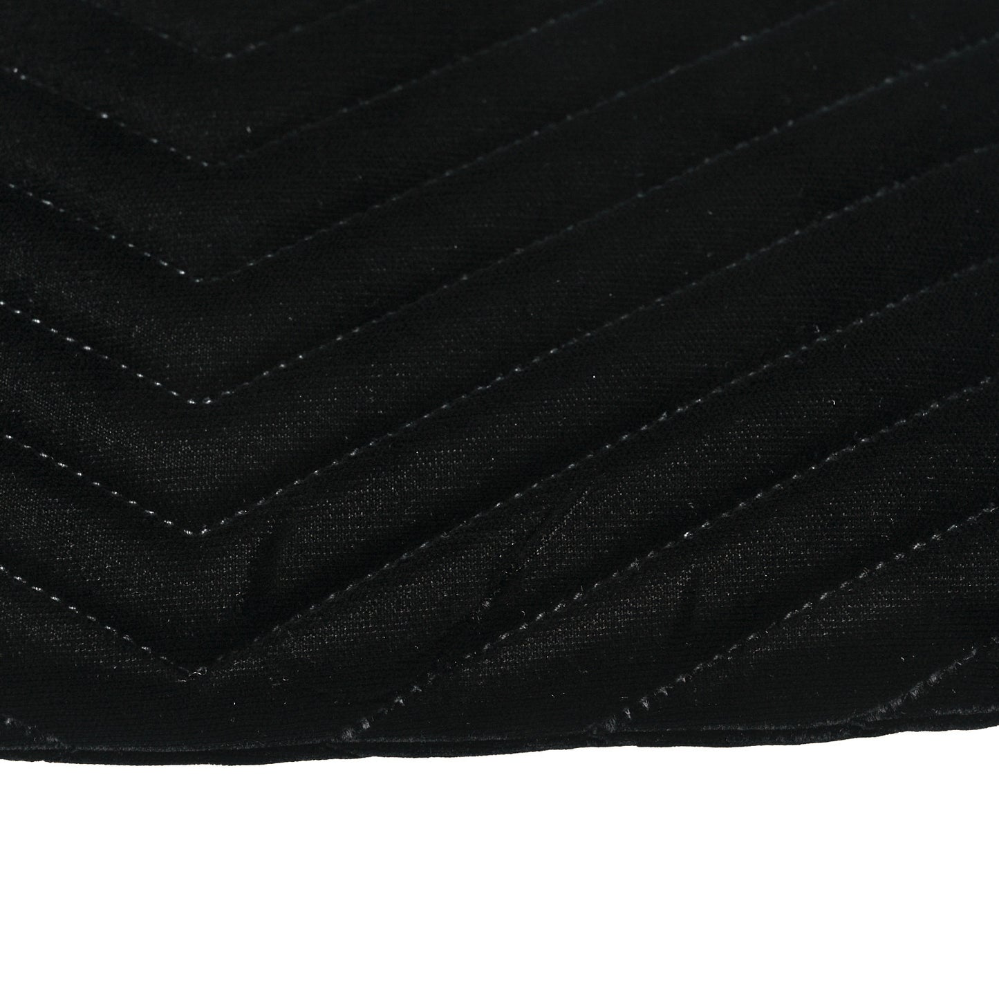 Velvet Matelasse Chevron Monogram A5 Wristlet Black
