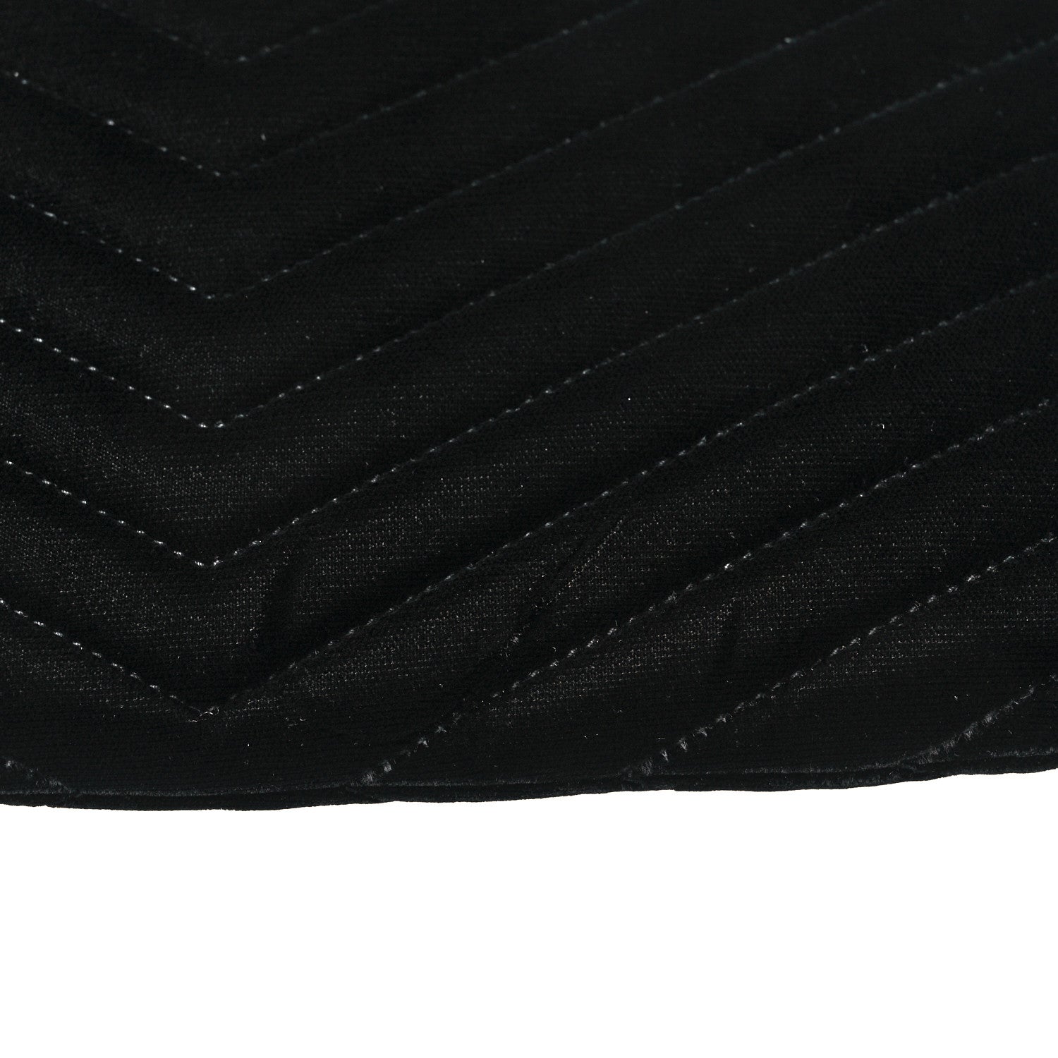 Saint Laurent Velvet Matelasse Chevron Monogram A5 Wristlet Black 11 of 11