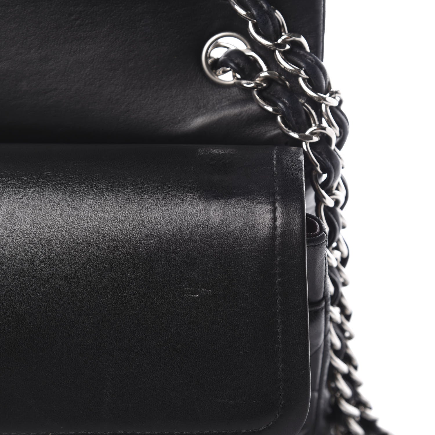 Chanel Lambskin Quilted Jumbo Double Flap Black 17 of 23