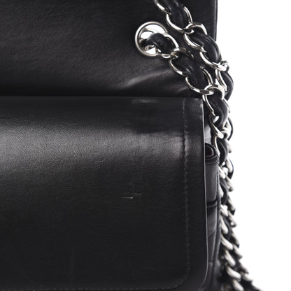Chanel Lambskin Quilted Jumbo Double Flap Black 17 of 23