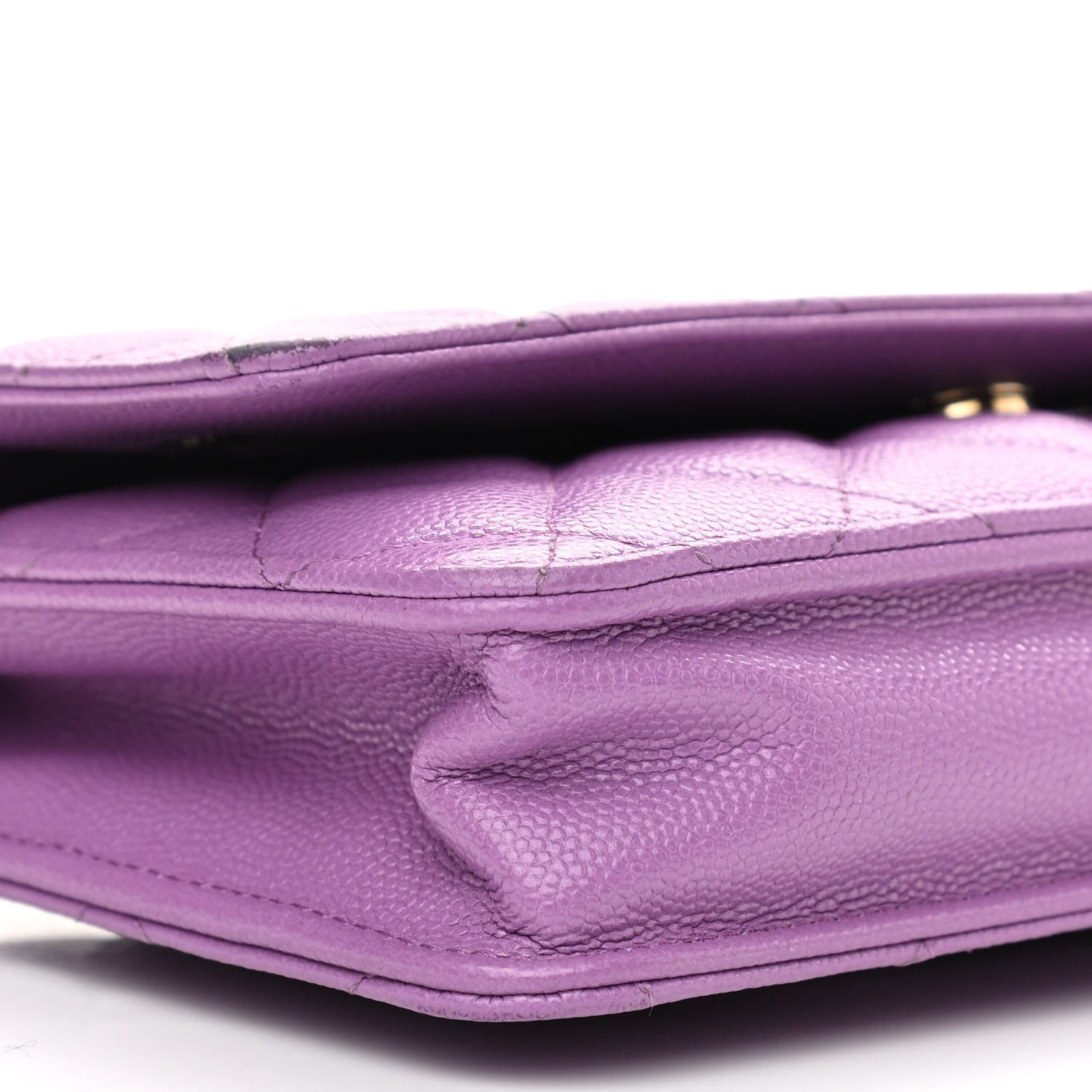 Chanel Caviar Quilted Wallet On Chain WOC Purple 10 of 14
