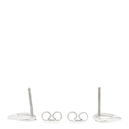 Tiffany Sterling Silver Elsa Peretti 11mm Open Heart Earrings 3 of 4