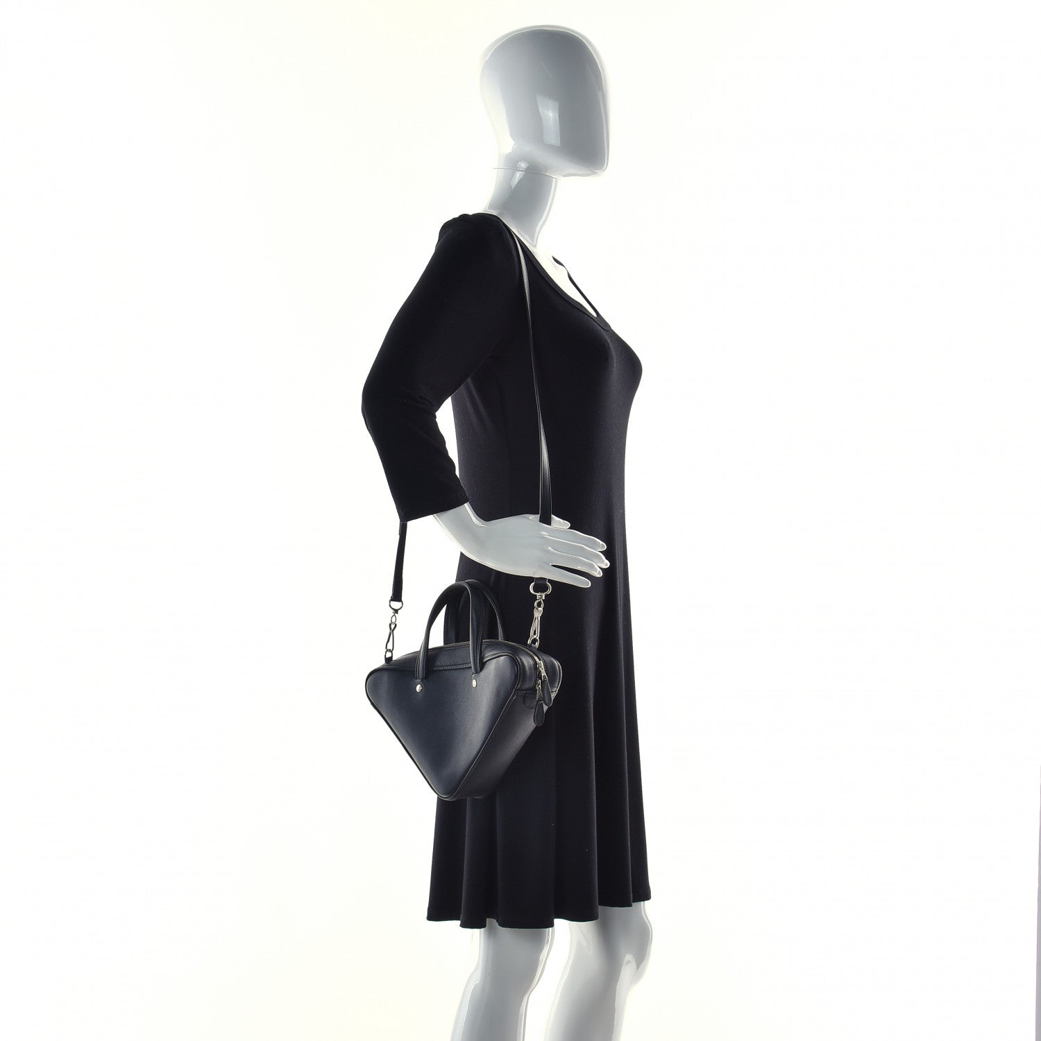 Balenciaga Calfskin XS Triangle Duffle Black 3 of 15