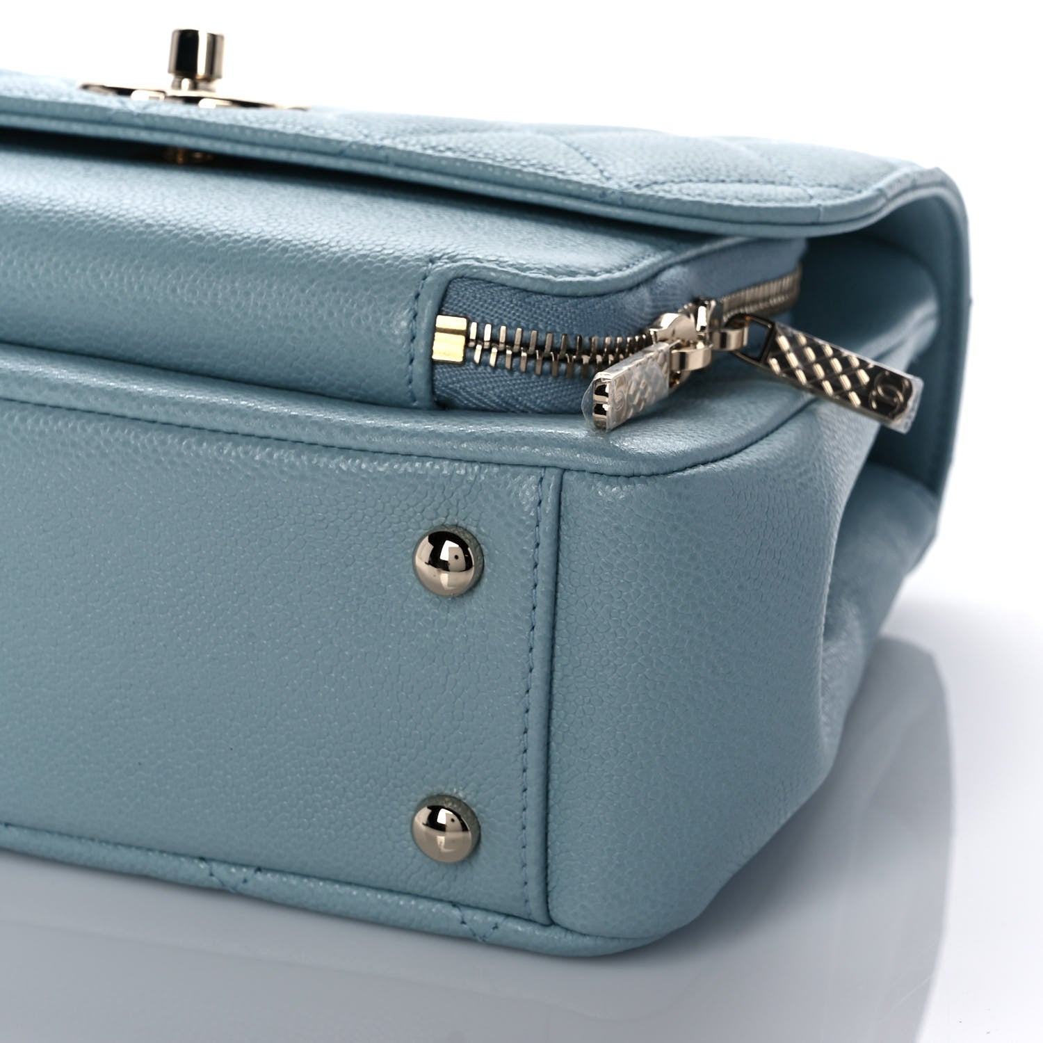 Chanel Caviar Quilted Small Business Affinity Flap Light Blue 9 of 11