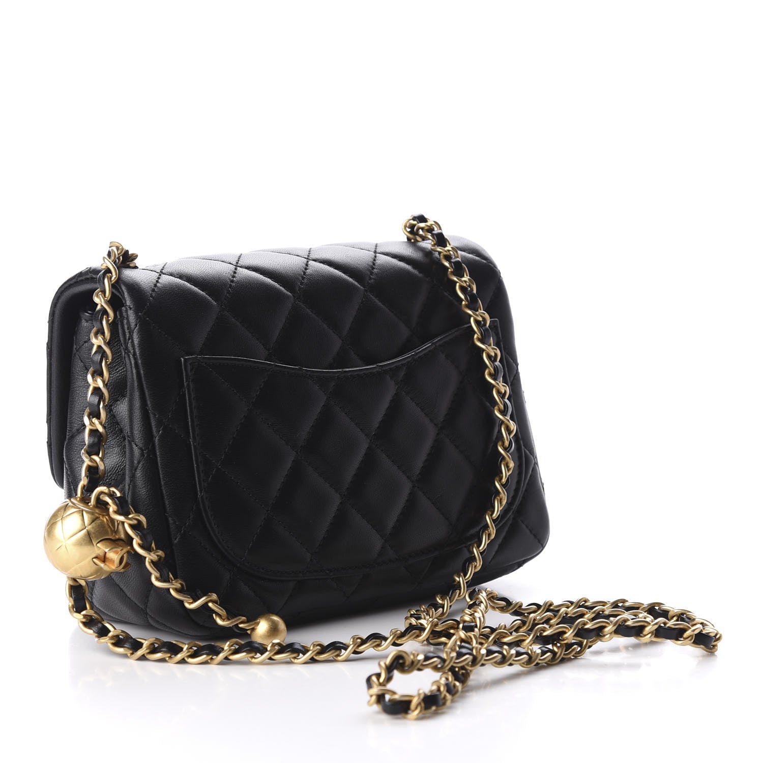 Chanel Lambskin Quilted Mini Pearl Crush Flap Black 3 of 9