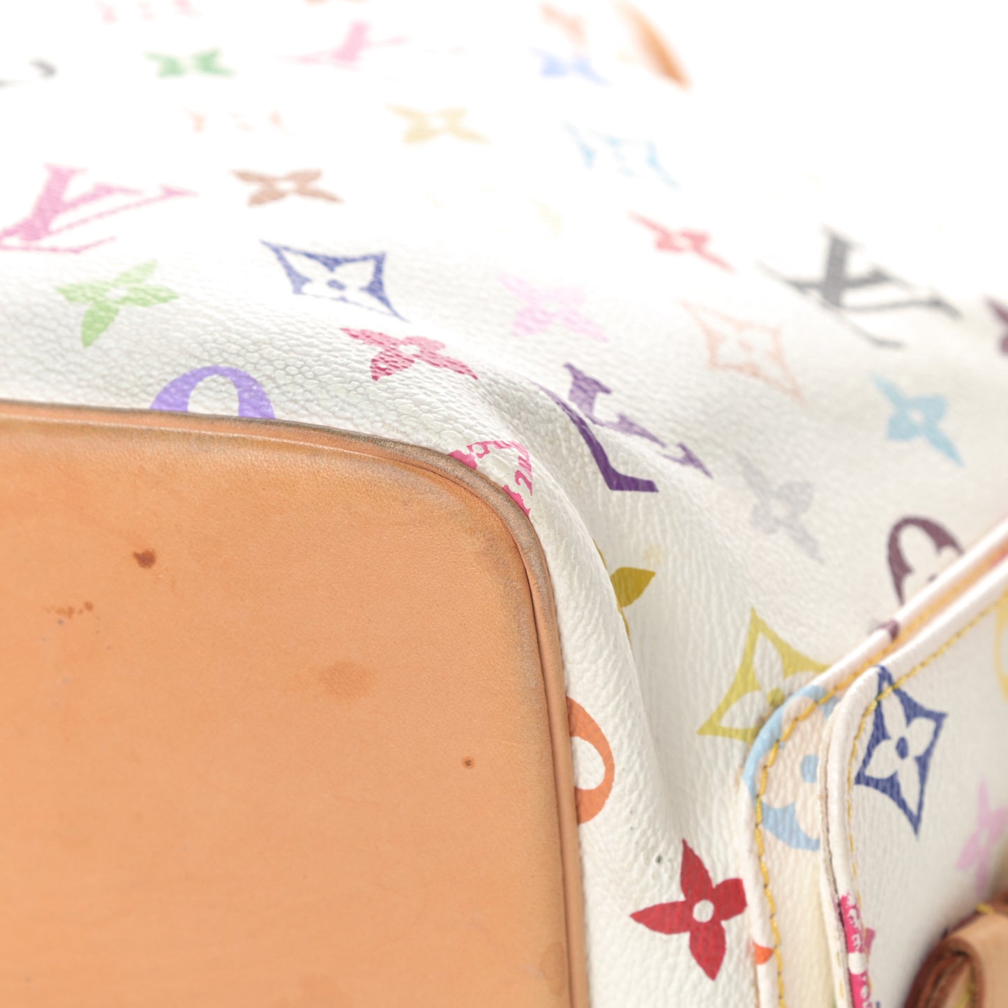 Monogram Multicolor Petit Noe White