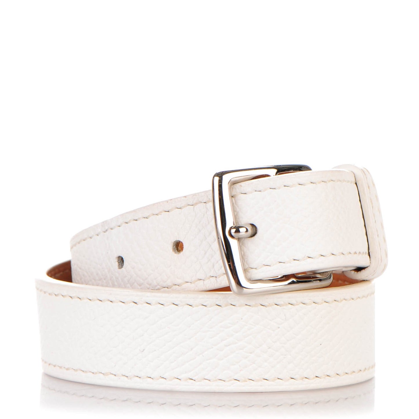 Epsom Etriviere Double Tour Bracelet M White