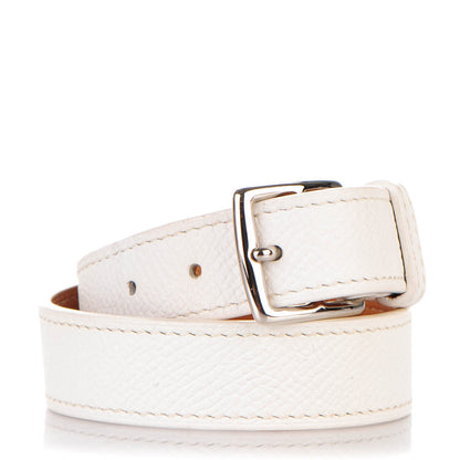 Hermes Epsom Etriviere Double Tour Bracelet M White 1 of 7