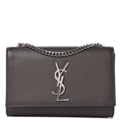 Saint Laurent Grain De Poudre Small Monogram Kate Satchel Earth 1 of 7