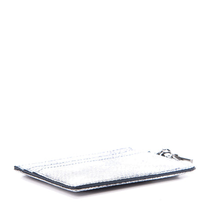 Christian Dior Karung Lady Dior Card Holder Vieil Argent 4 of 9