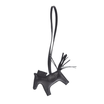 Hermes Milo Lambskin Grigri Rodeo Horse Bag Charm PM So Black 1 of 4