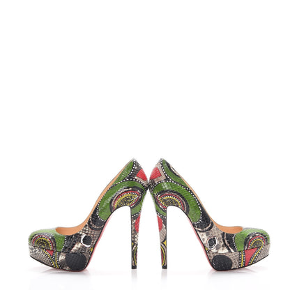 Christian Louboutin Python Bianca Masai 140 Platform Pumps 37.5 Multicolor 5 of 11