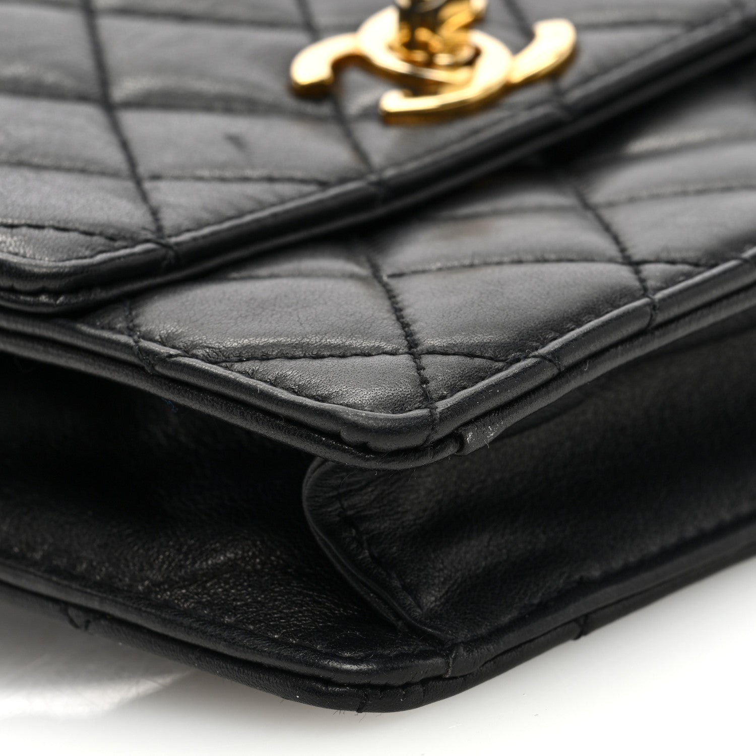 Chanel Lambskin Quilted Flap Waist Belt Bag 65 26 Black 9 of 10