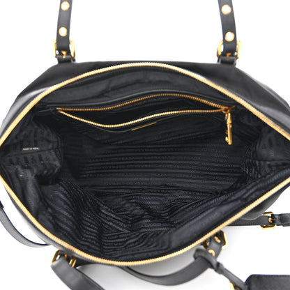Prada Tessuto Nylon Saffiano Tote Black 5 of 12