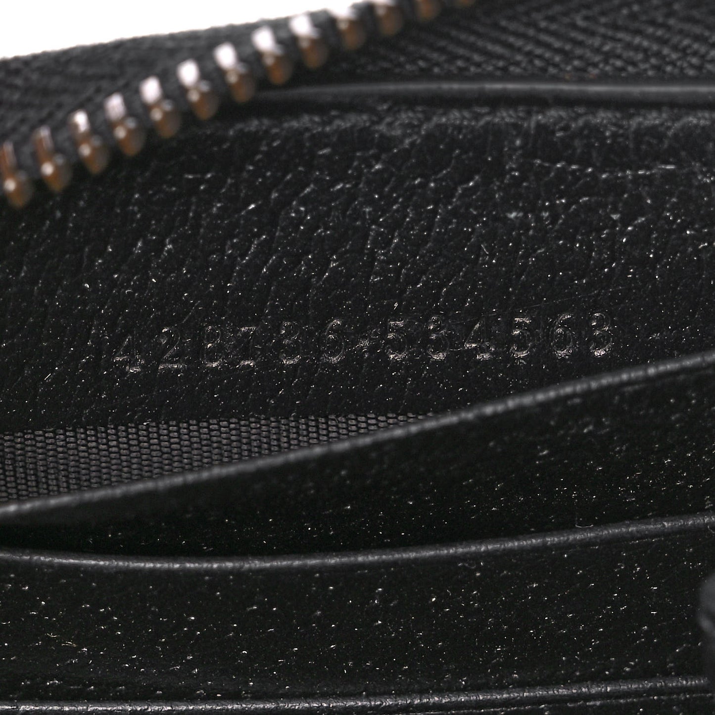 Dollar Calfskin GG Marmont Zip Around Wallet Black