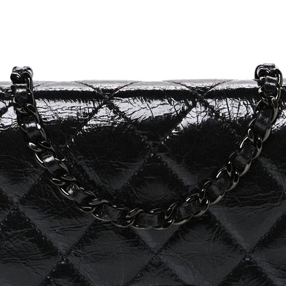 Chanel Glazed Aged Calfskin Reissue Wallet On Chain WOC So Black 9 of 11