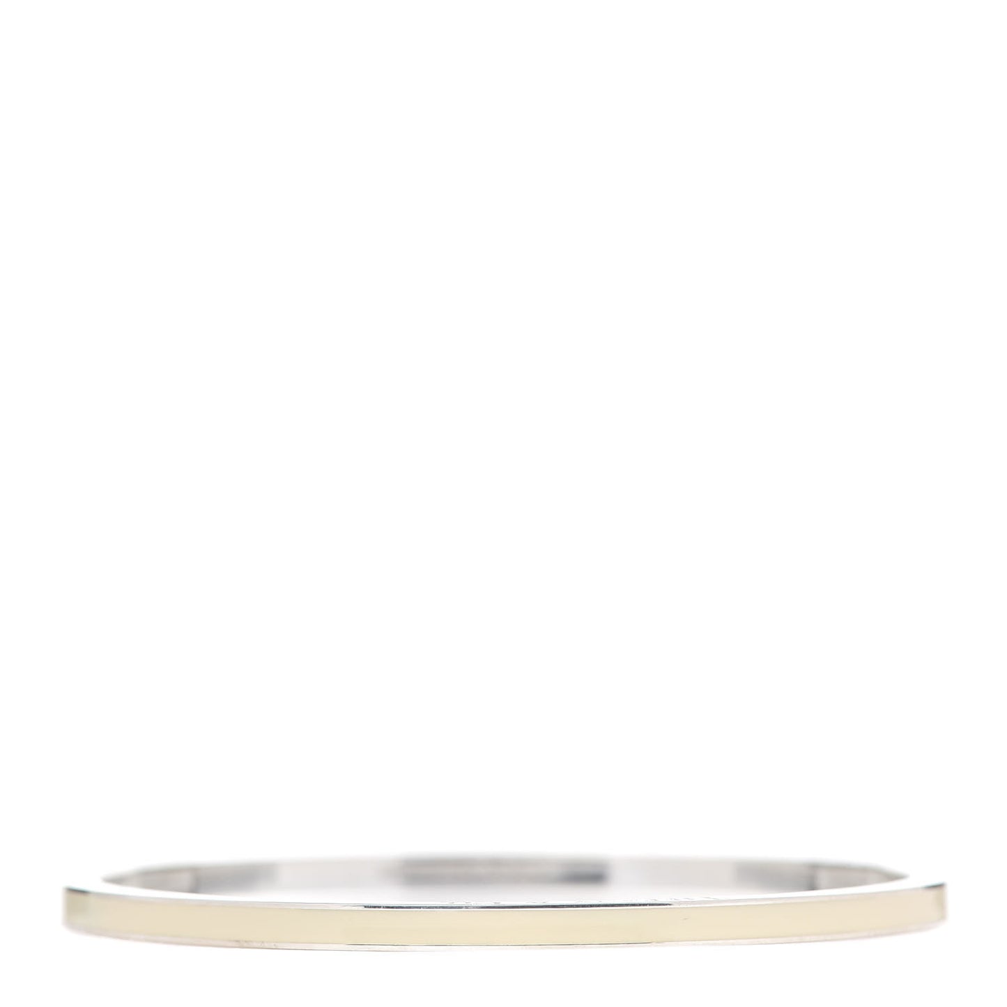Sterling Silver Enamel Bangle Bracelet Cream