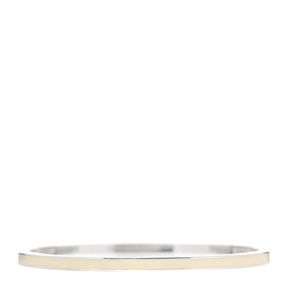 Tiffany Sterling Silver Enamel Bangle Bracelet Cream 1 of 7