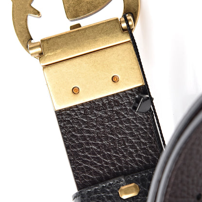Gucci Calfskin Double G Reversible 37mm Belt 95 38 Black Cocoa 6 of 6