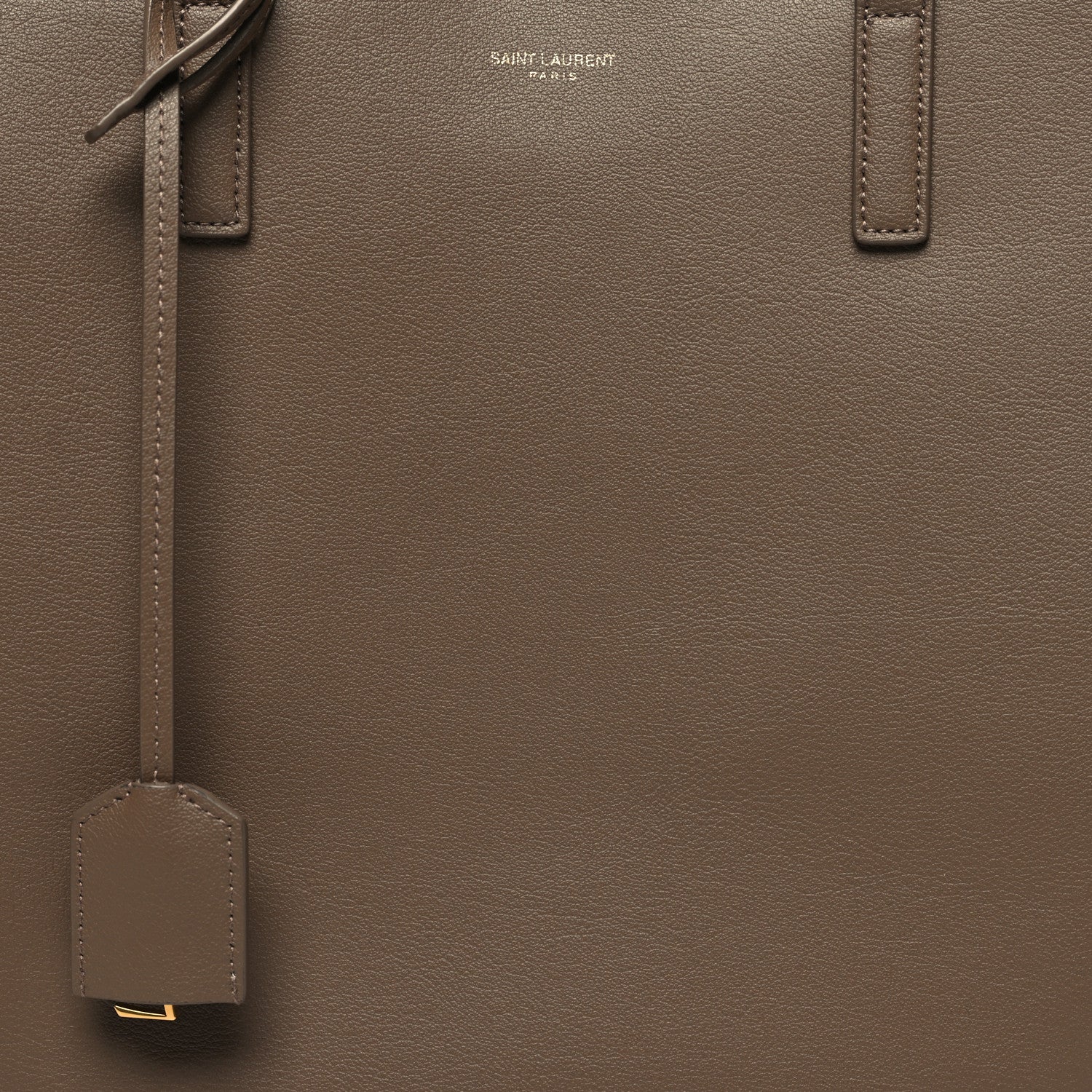Saint Laurent Calfskin Large Shopping Tote Taupe 10 of 12