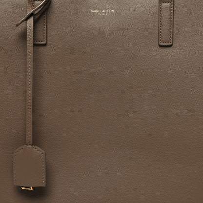 Saint Laurent Calfskin Large Shopping Tote Taupe 10 of 12
