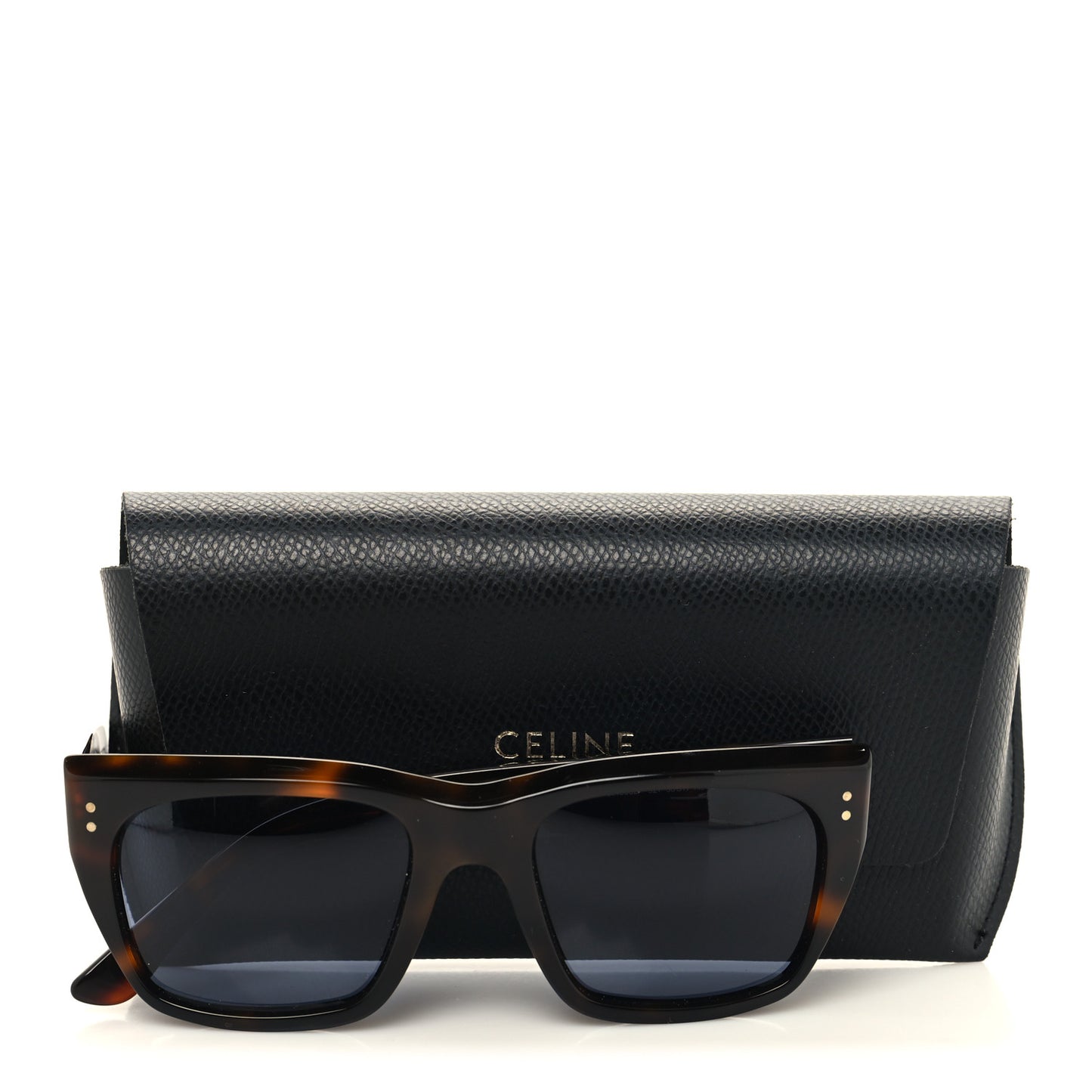 Acetate Polarized Rectangular Sunglasses CL40082I Havana
