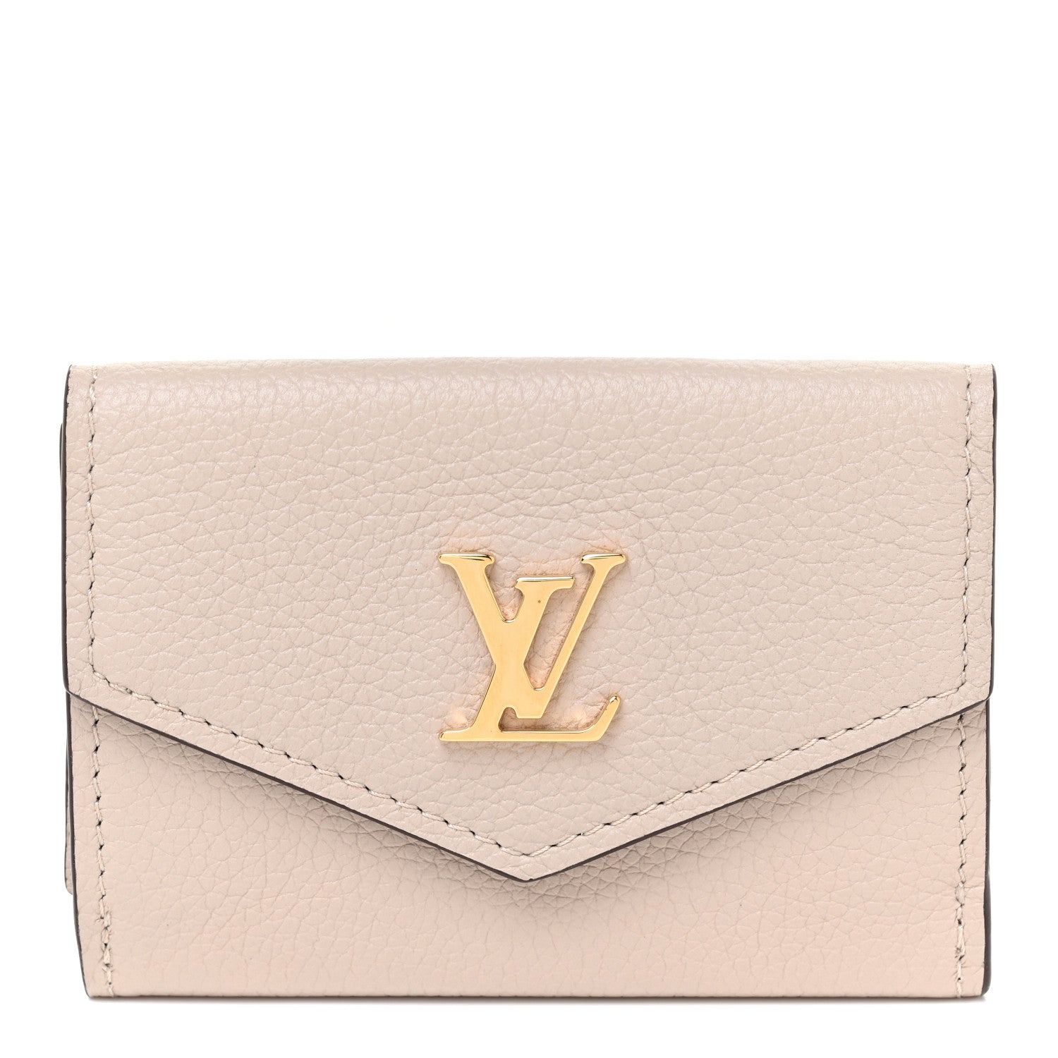 Louis Vuitton Calfskin Lockmini Wallet Greige 1 of 10