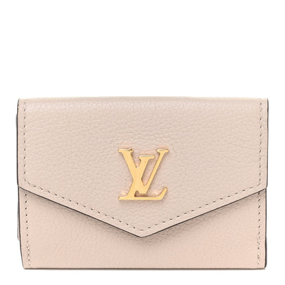 Louis Vuitton Calfskin Lockmini Wallet Greige 1 of 10