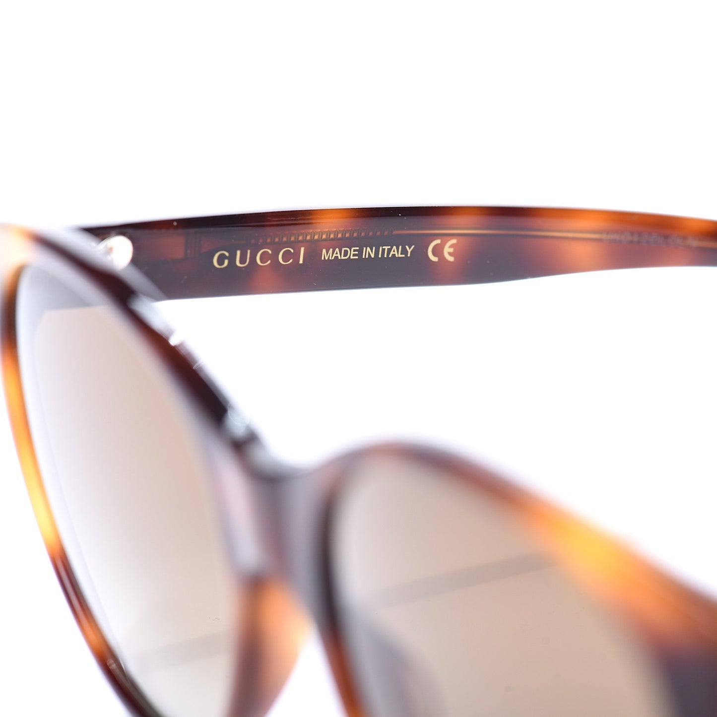 Round Frame Crystal Sunglasses GG 0419S Tortoise