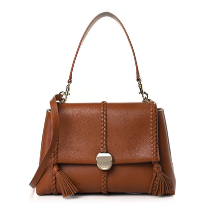 Chloe Grained Calfskin Medium Penelope Shoulder Bag Caramel 1 of 8
