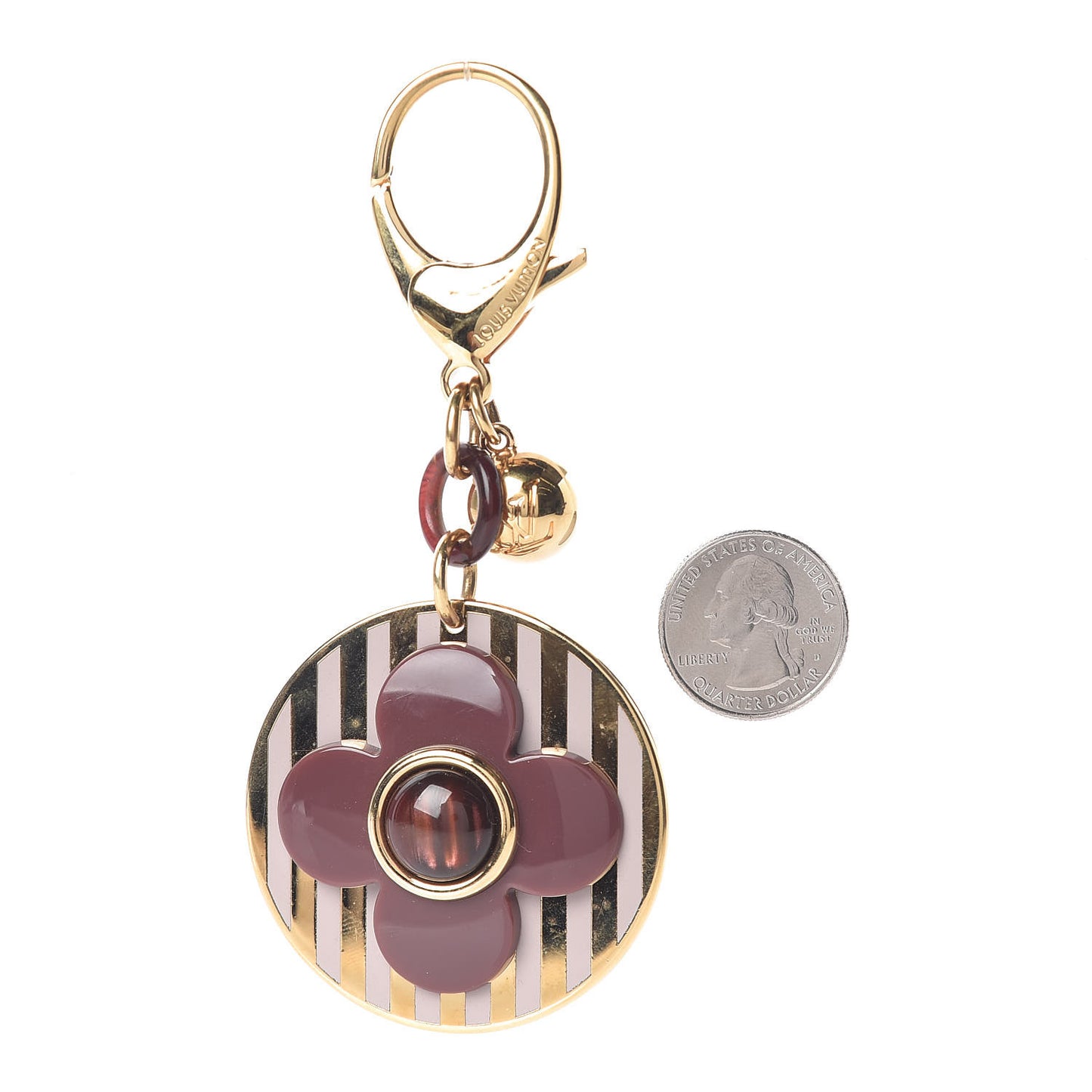 Rayures Bag Charm Purple
