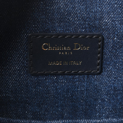 Christian Dior Denim Jacquard Oblique C'est Dior Bucket Bag Blue 6 of 9